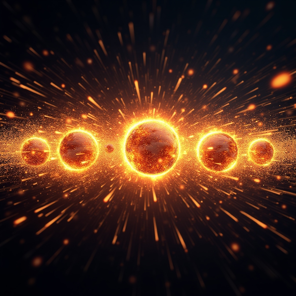 Space Fortune Slots cascading wins feature with particle effects